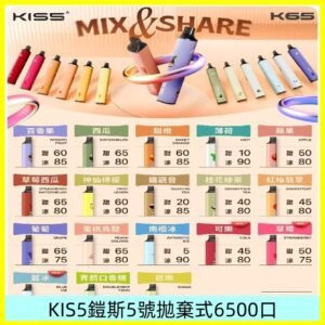 鎧斯KIS5一次性 6500口磁吸式 自由混搭拋棄式電子煙#18個口味#